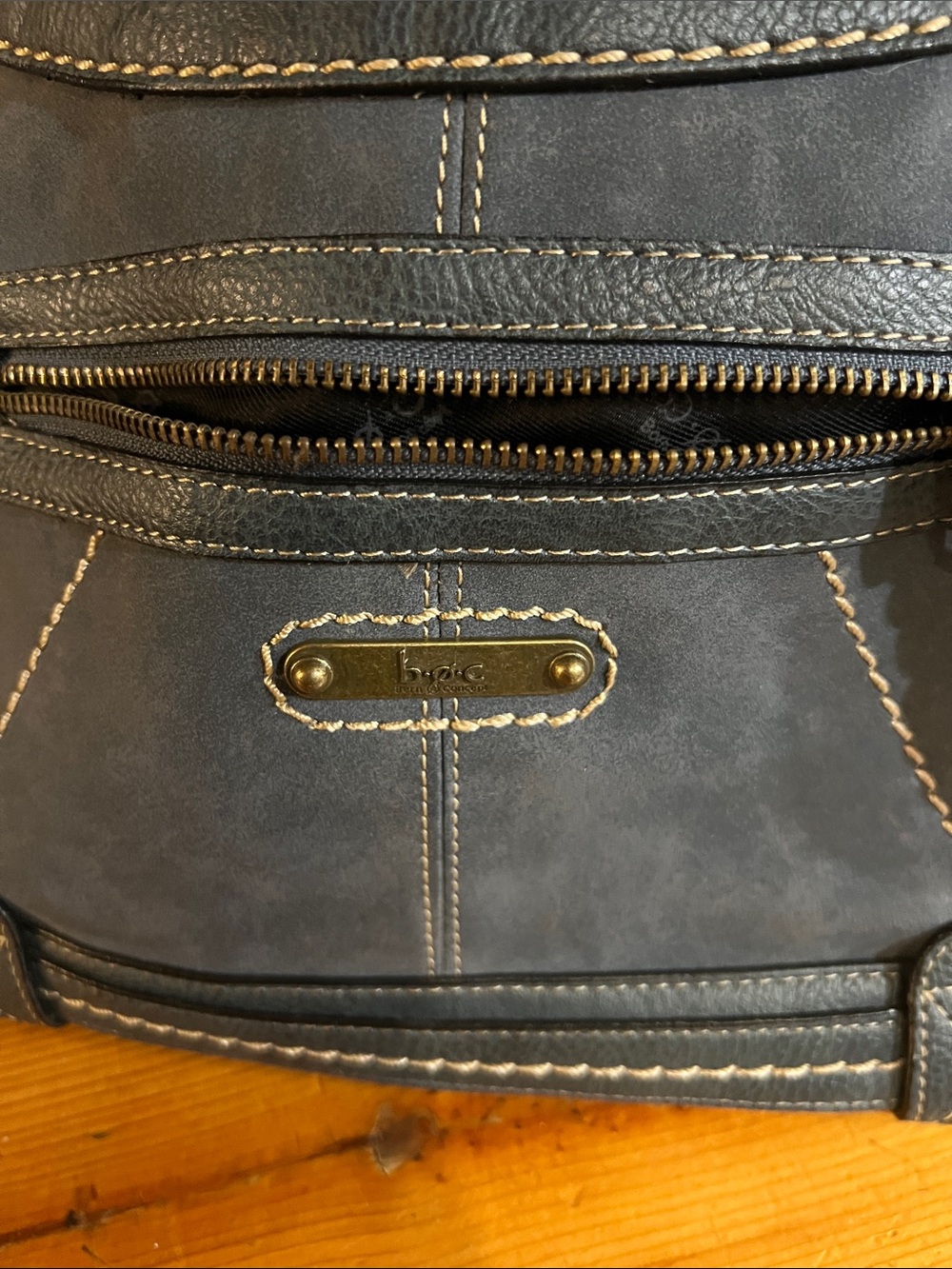 Born Blue-Gray Shoulder Bag with Braided Accent - Picture 5 of 7
